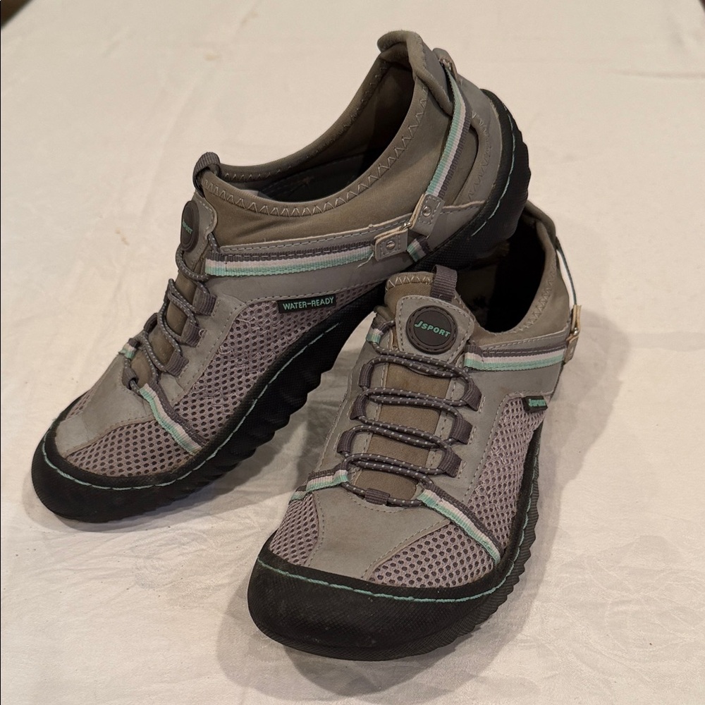 JSport by Jambu Gray, teal and Black Athletic Shoes